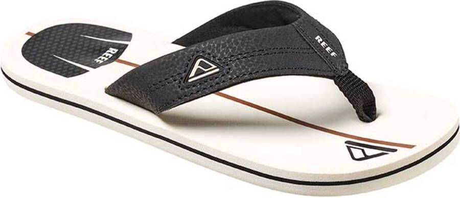 Reef Kids Shaper teenslippers zwart wit