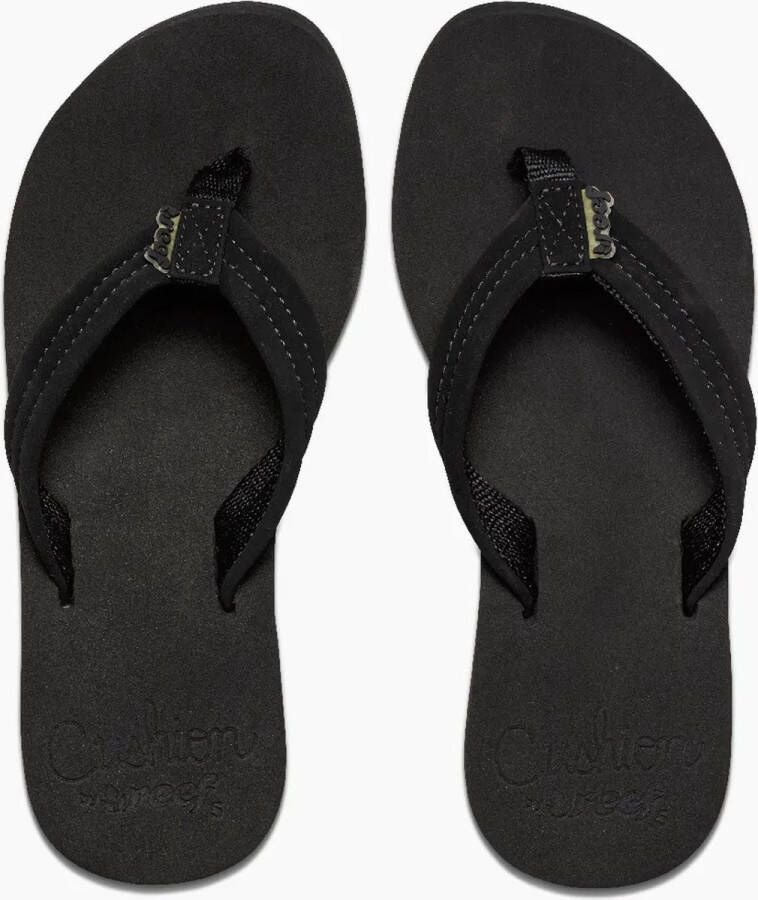 Reef Cushion Breezeblack Black Dames Slippers Zwart
