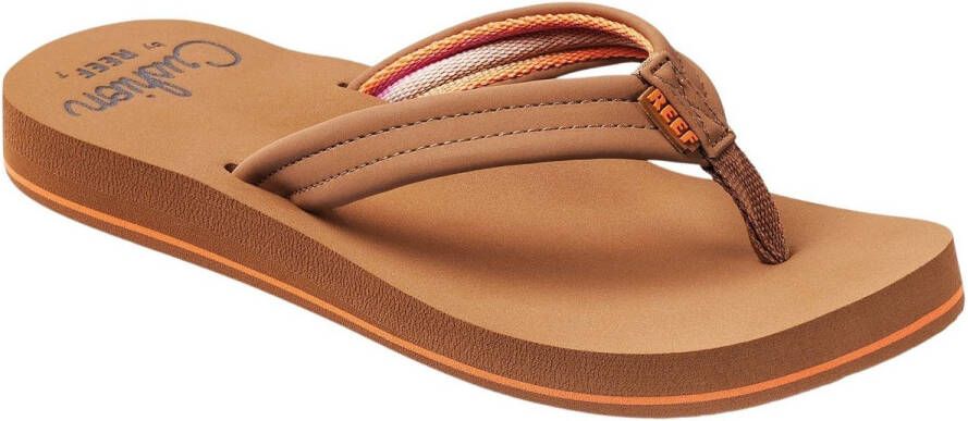 Reef Cushion Breezetan Smoothie Dames Slippers Cognac