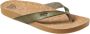 Reef Cushion Court Teenslippers Zomer slippers Dames Groen - Thumbnail 1