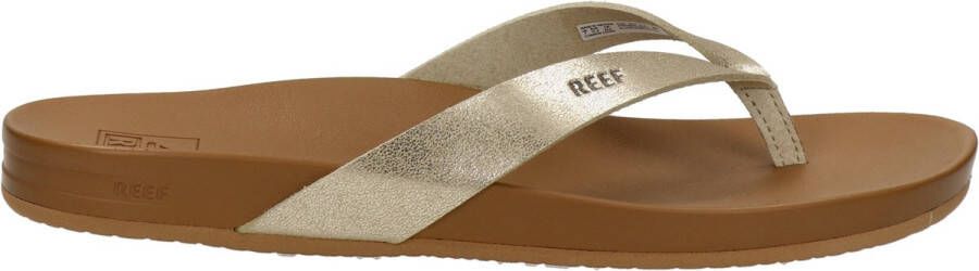 Reef Cushion Courttan Champagne Dames Slippers Bruin Goud