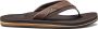 Bruin Tinten Cushion Teenslippers Zomer slippers Heren Bruin - Thumbnail 1