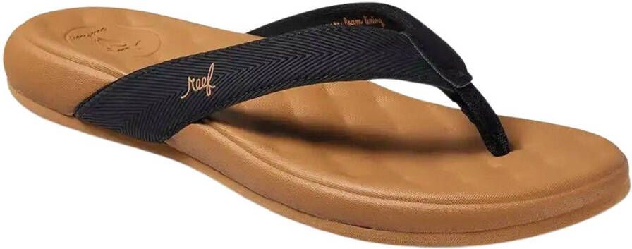 Reef CUSHION HARMONY BLACK TAN Dames Slippers black tan
