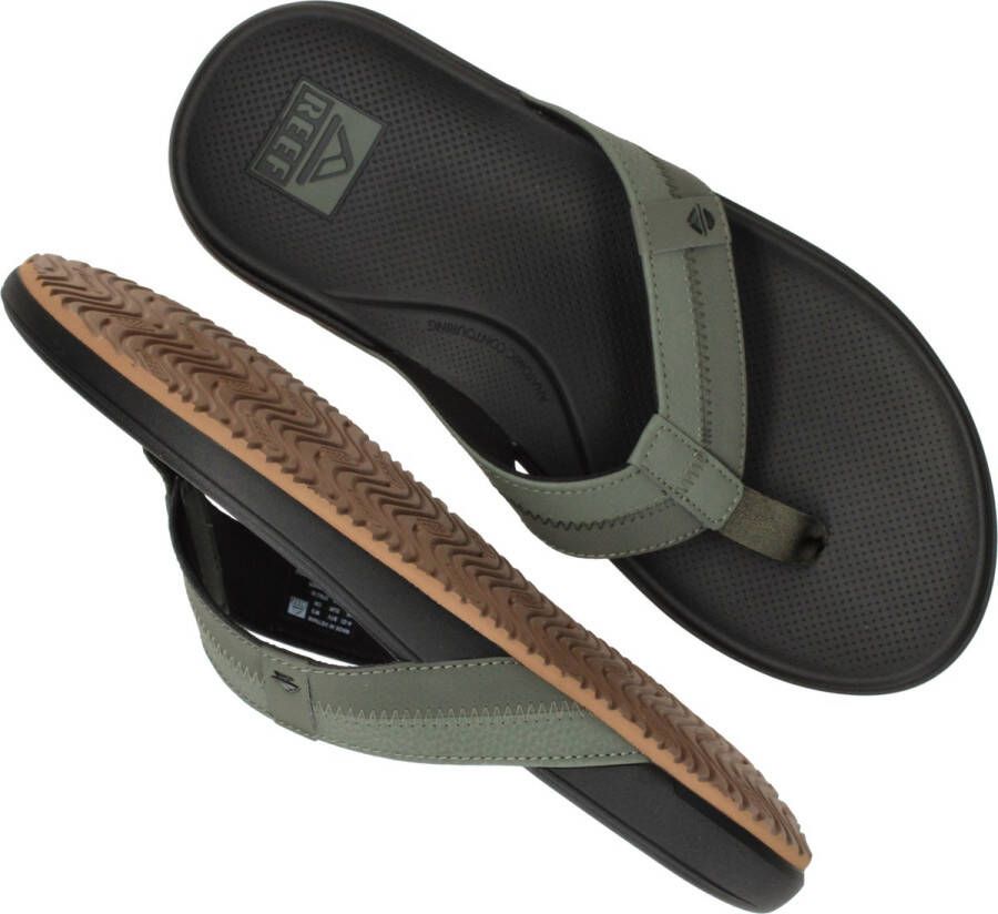 Reef Cushion Phantom 2.0 Olive Gum Heren Slippers Zwart Olijfgroen - Foto 5
