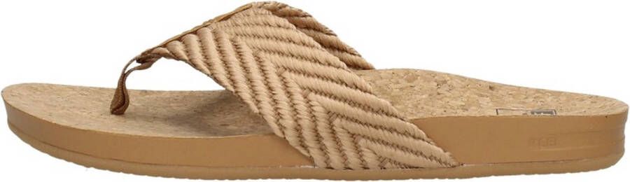 Reef Bruin Tinten Cushion Strand Teenslippers Zomer slippers Dames Camel