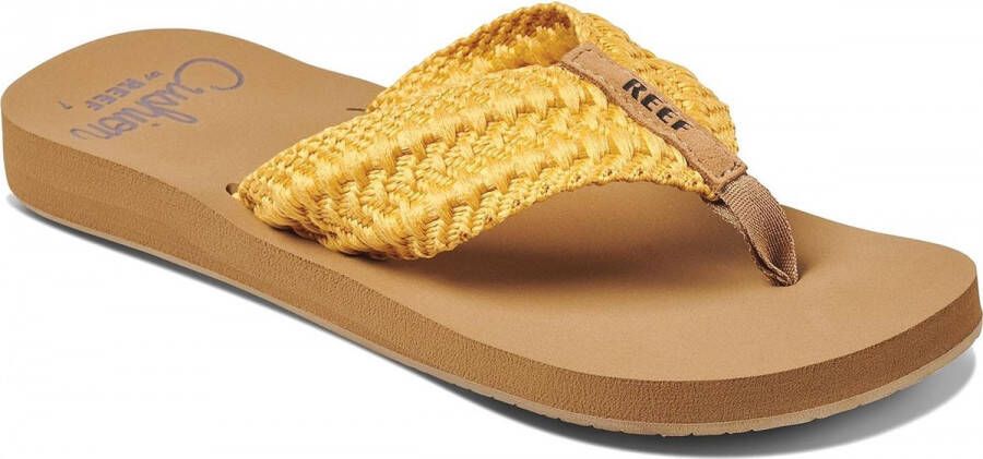 Reef Cushion Threads Dames Slippers Yellow