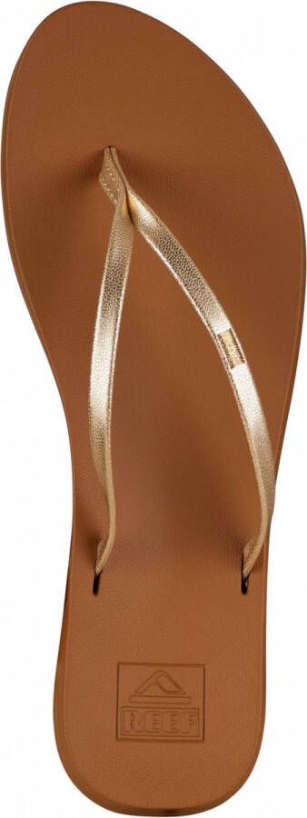 Reef Dames Cushion Bounce Slim Slippers Tan Champagne