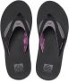 Reef Fanningblack Grey Dames Slippers Zwart Grijs - Thumbnail 2