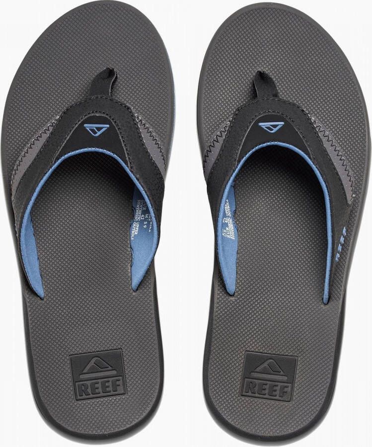 Reef Fanning Heren Slippers Grey Light Blue