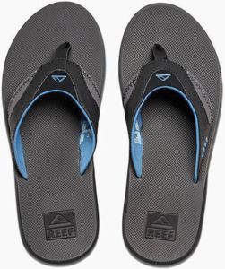 Reef Fanning Heren Slippers Grey Light Blue