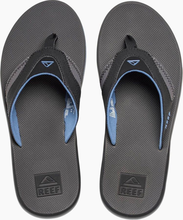 Reef Fanning Heren Slippers Grey Light Blue