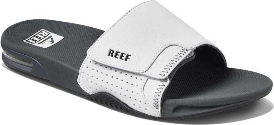 Reef Fanning Slide Grey White