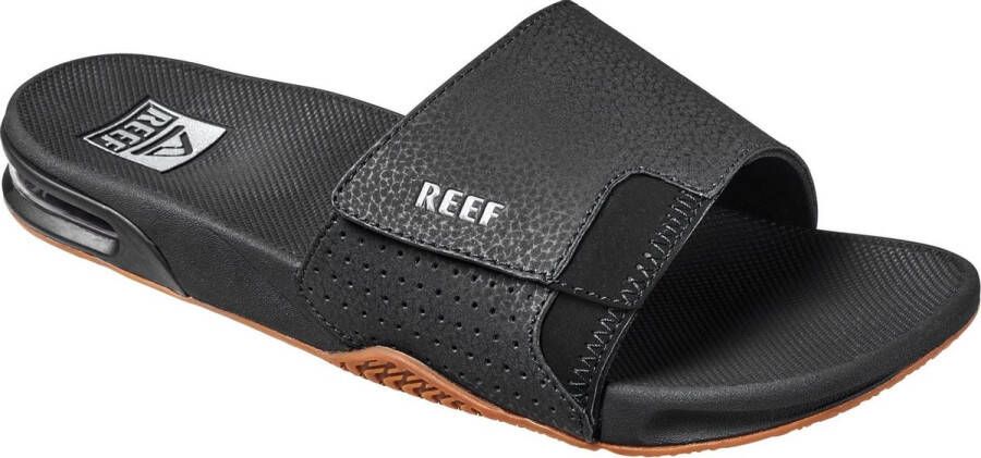 Reef Fanning Slideblack Silver Heren Slippers Zwart Zilver - Foto 7