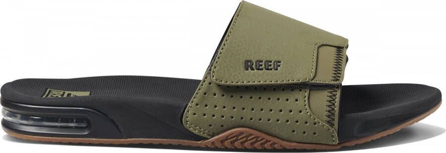Reef Fanning Slide Heren Slippers Olive Gum