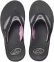 Reef Fanningblack Grey Dames Slippers Zwart Grijs - Thumbnail 1