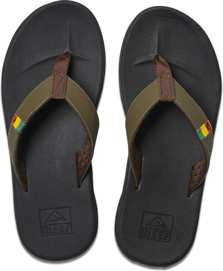 Reef Heren Slammed Rover Slippers Olive Rasta 26cm