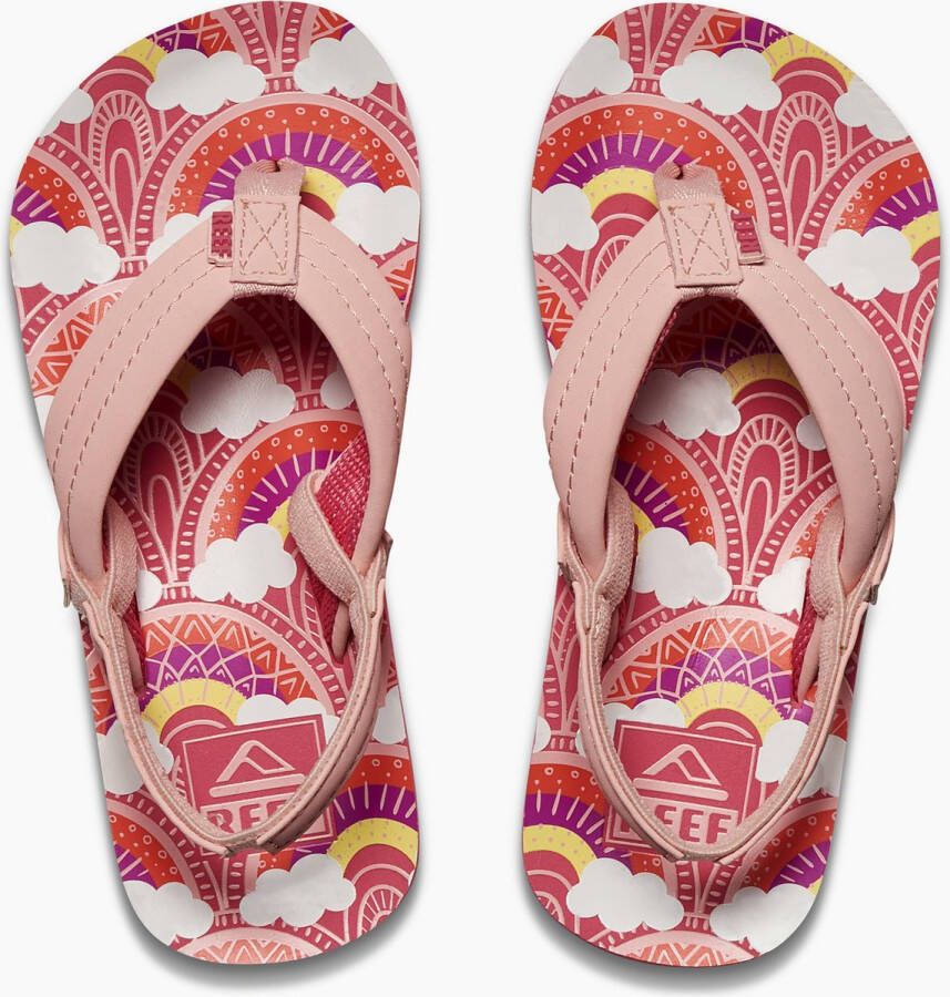 Reef Kids Ahi Unisex Slippers Rainbows And Clouds - Foto 10