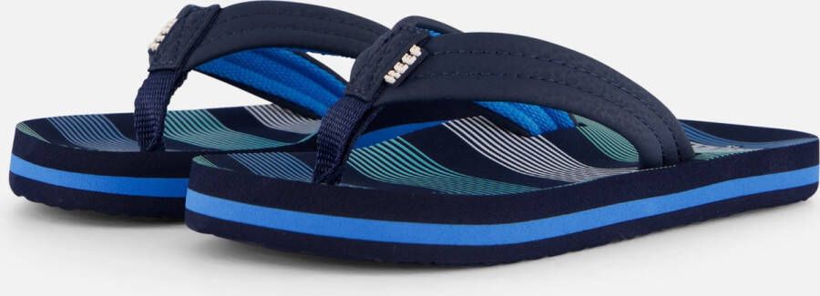 Reef Kids Ahideep Sea Stripes Jongens Slippers Blauw