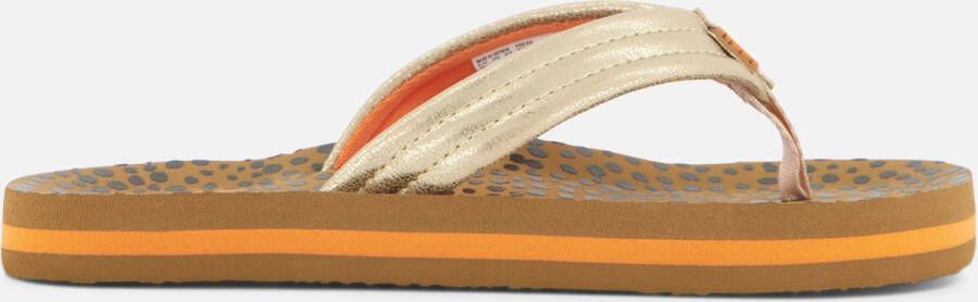 Reef Kids Ahi Wild teenslippers bruin goud Meisjes Polyurethaan