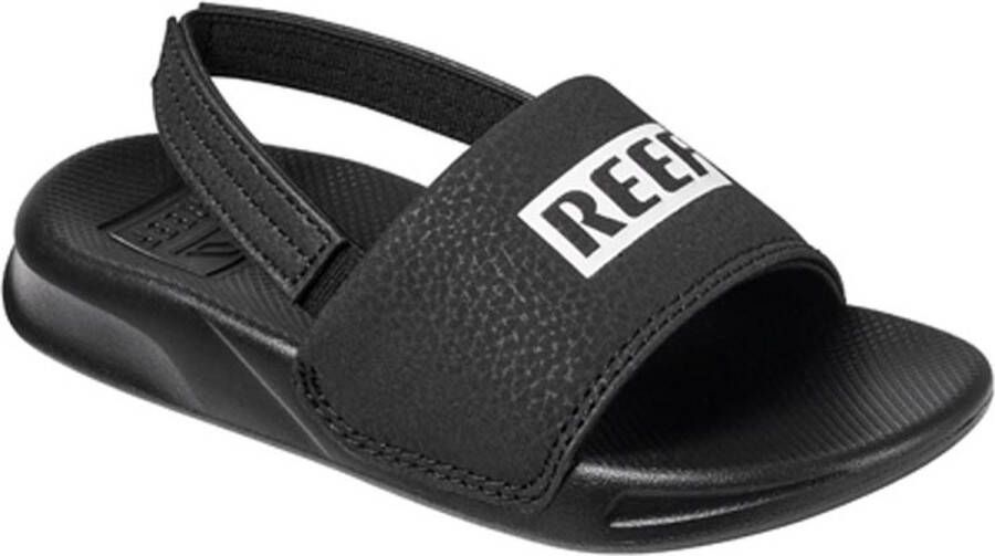 Reef badslippers met hielbandje zwart Jongens Rubber Logo 22