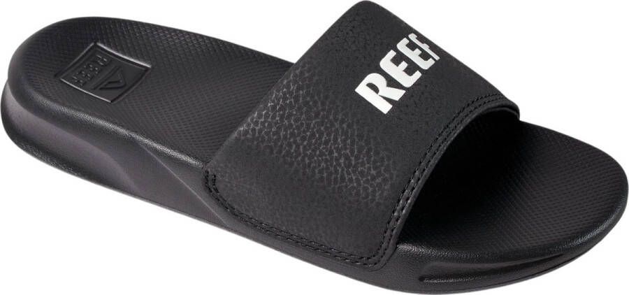 Reef Kids one slide badslippers zwart Rubber Logo 31