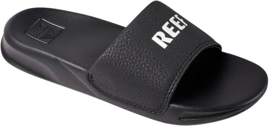 Reef Kids one slide badslippers zwart Rubber Logo 35