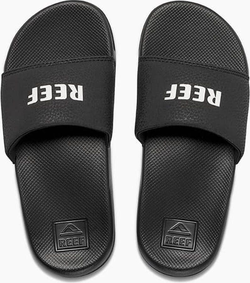 Reef Kids one slide badslippers zwart Rubber Logo 33