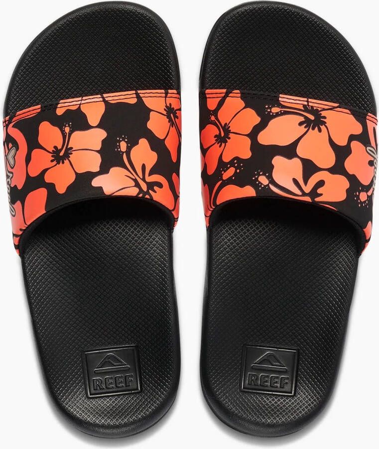 Reef Kids One Slide Meisjes Slippers Zwart Oranje