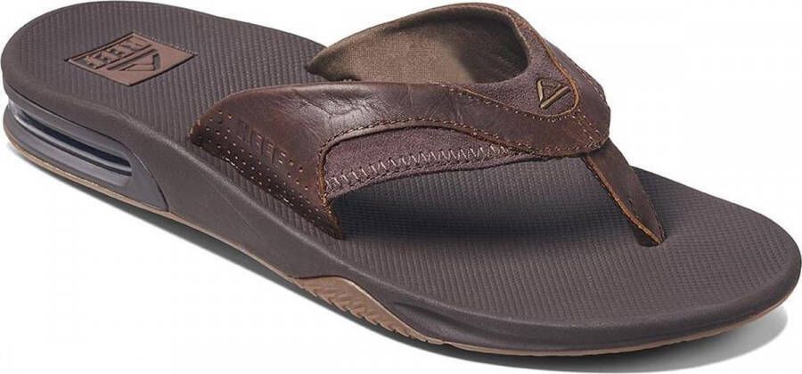 Reef Leather Fanningdark Brown Heren Slippers Donkerbruin - Foto 4