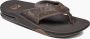 Reef Leather Fanningdark Brown Heren Slippers Donkerbruin - Thumbnail 3