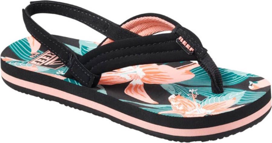 Reef Little Ahi teenslippers zwart multi