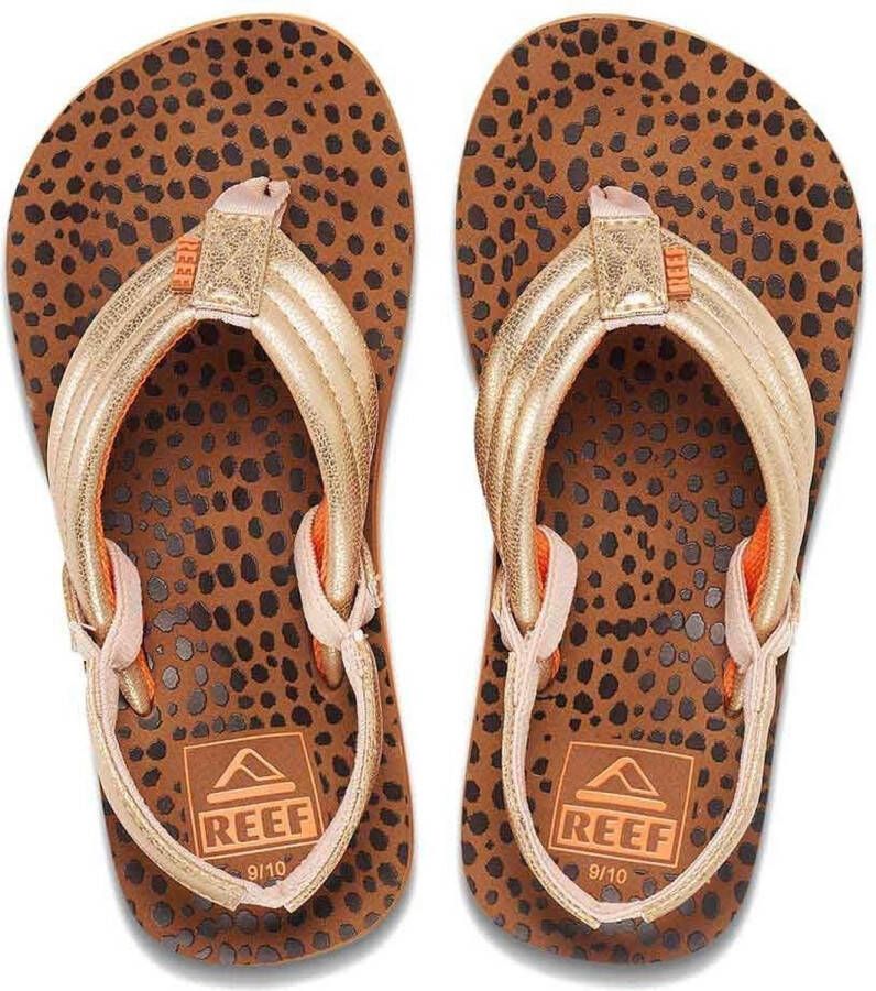 Reef Kids Ahi Wild teenslippers met hielbandje bruin goud Meisjes EVA 22 - Foto 2