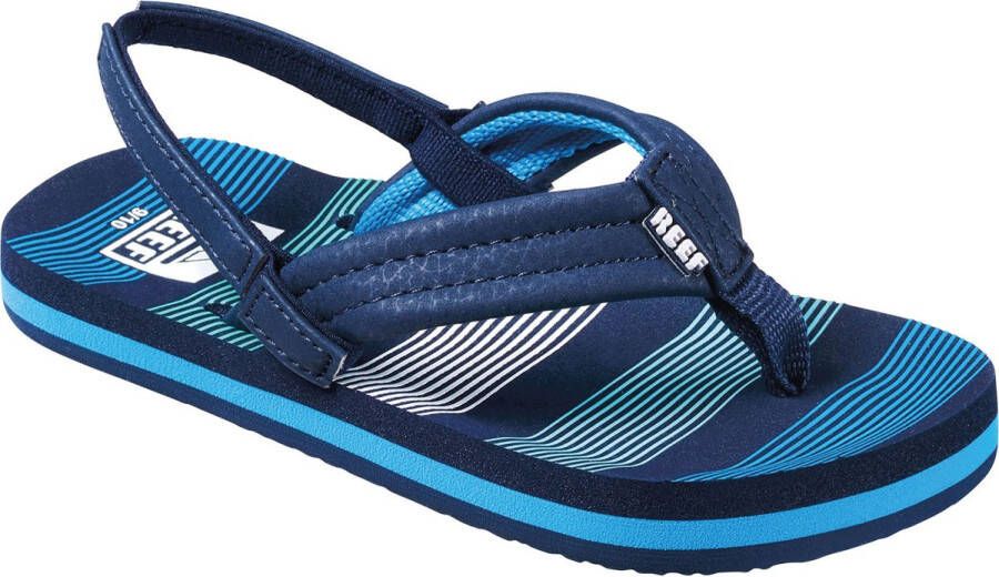 Reef Kids Ahi teenslippers met hielbandje donkerblauw Jongens Textiel 24