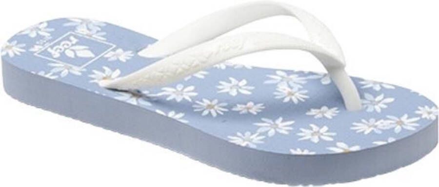 Reef Little Escape Print light blue daisy slippers meisjes