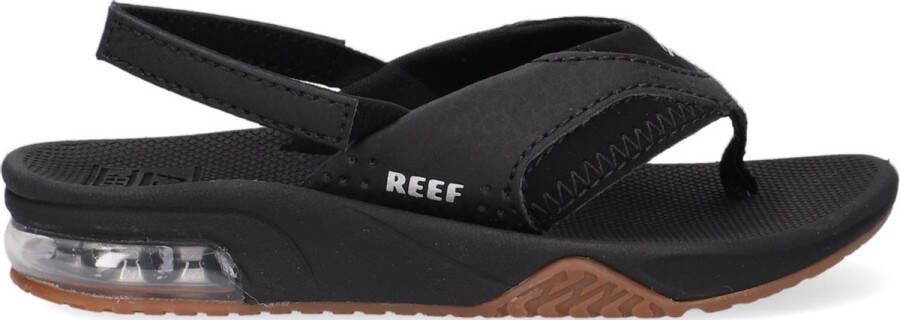 Reef Little Fanning Jongens Slippers Black Silver