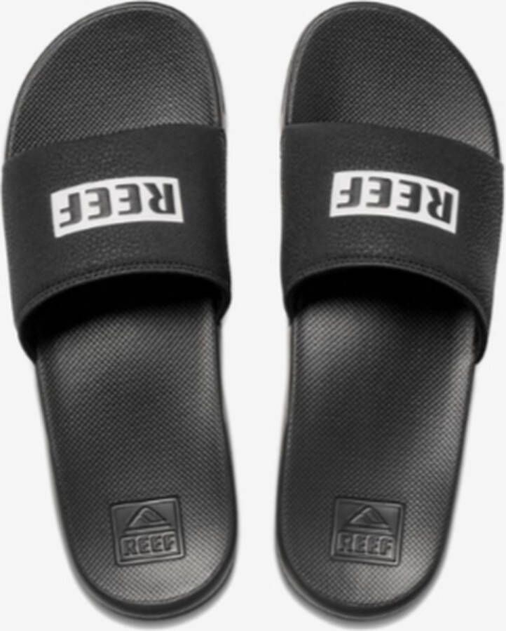 Reef One SlideBlack White Heren Slippers Zwart Wit