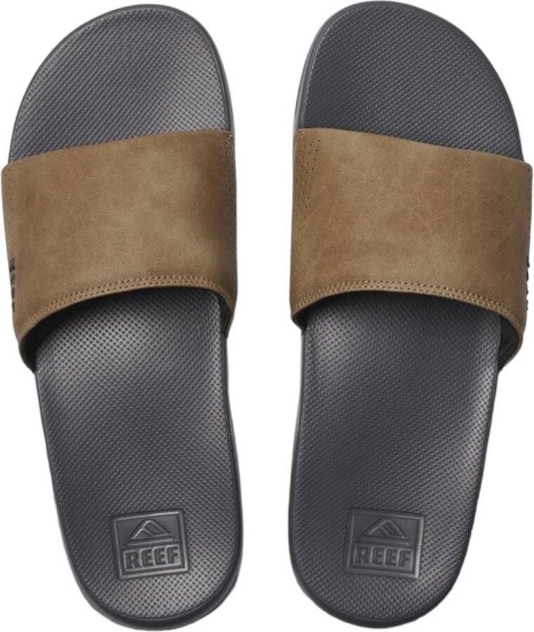 Reef One Slidegrey Tan Heren Slippers Grijs Cognac - Foto 3