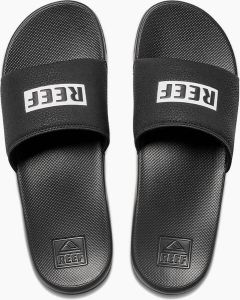 Reef One Slide Heren Slippers Zwart Wit