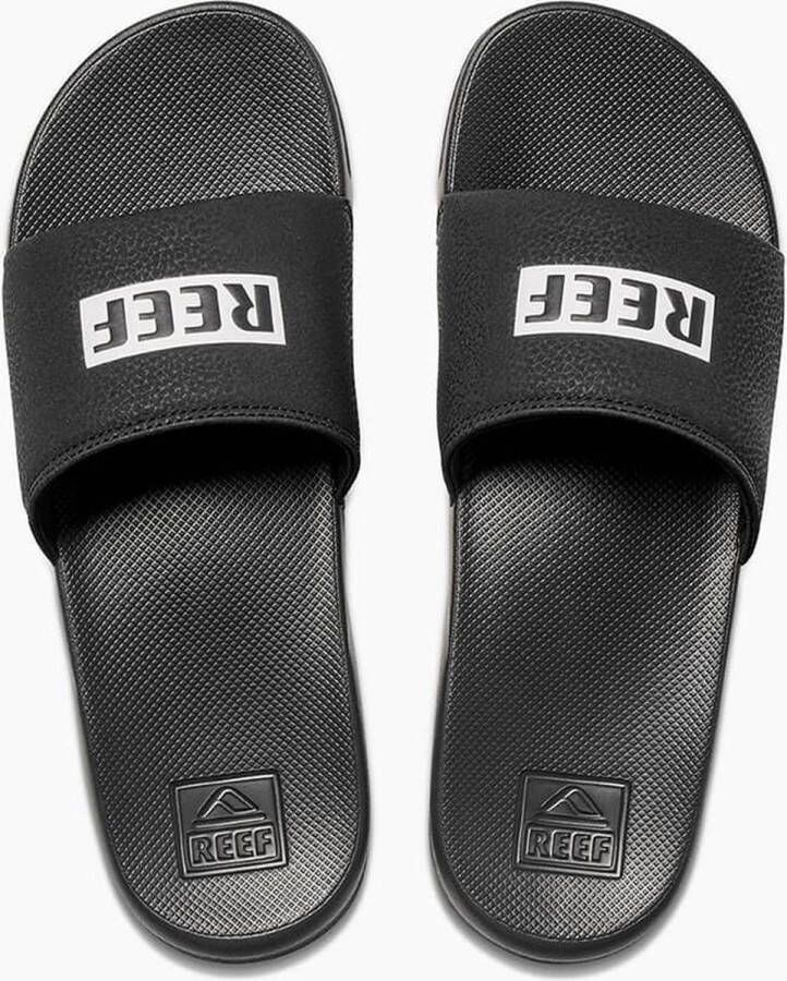 Reef One Slide Heren Slippers Zwart Wit