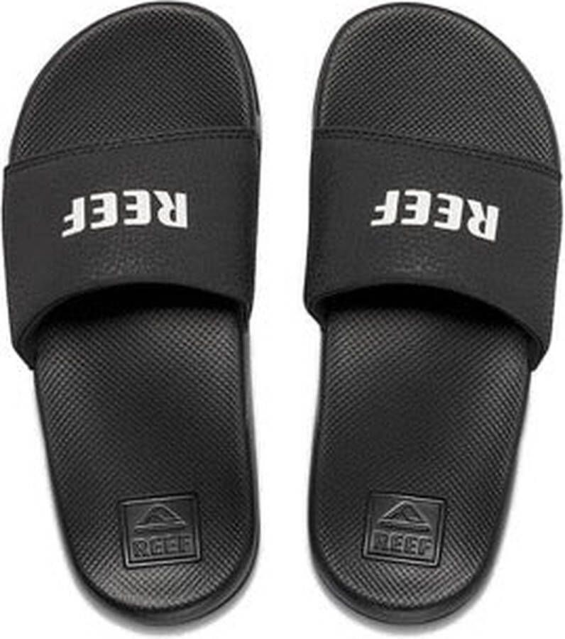 Reef One SlideBlack White Heren Slippers Zwart Wit