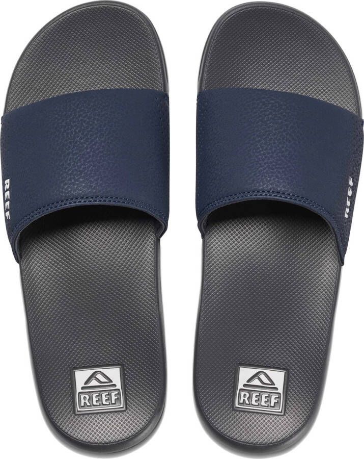 Reef One Slidenavy White Heren Slippers Donkerblauw Wit