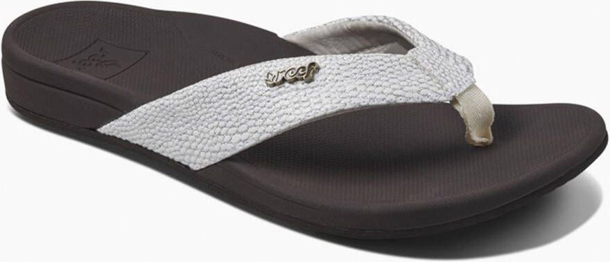 Reef Ortho Spring Dames Slippers Brown White - Foto 1