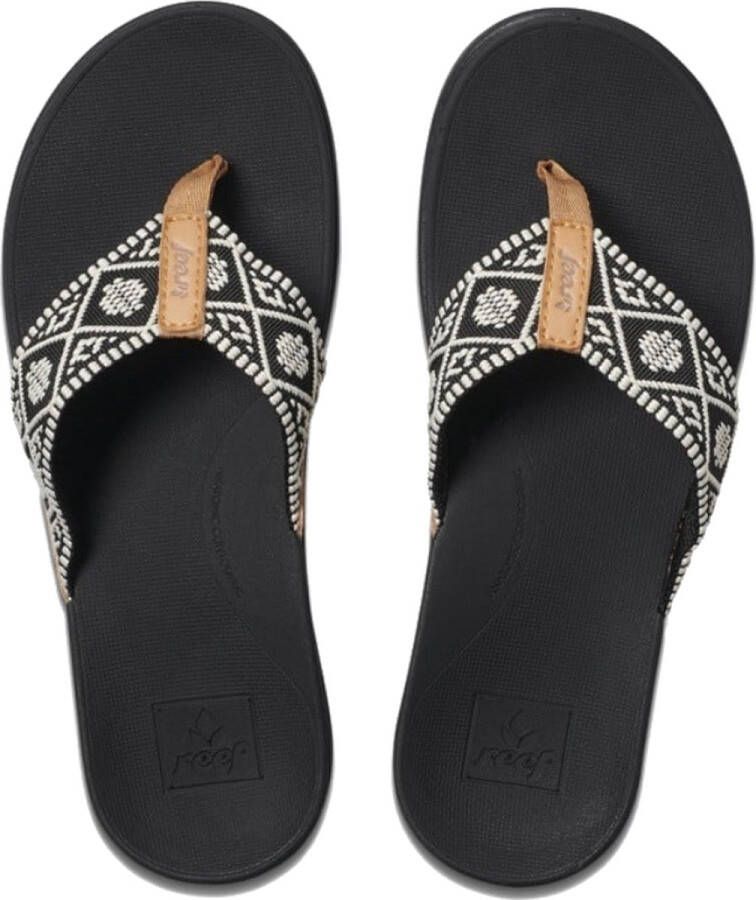 Reef Ortho Wovenblack White Dames Slippers Zwart Wit - Foto 5