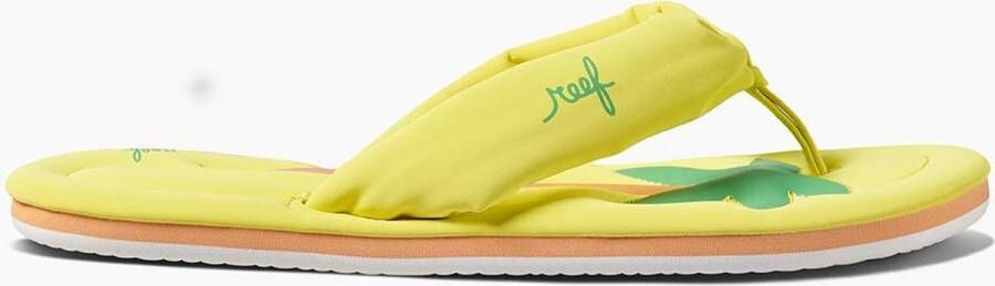 Reef Pool Float Dames Slippers Yellow Palm