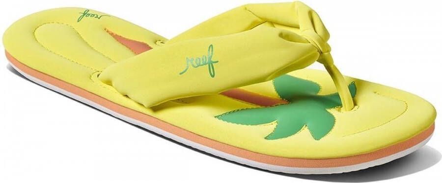 Reef Pool Float Dames Slippers Yellow Palm