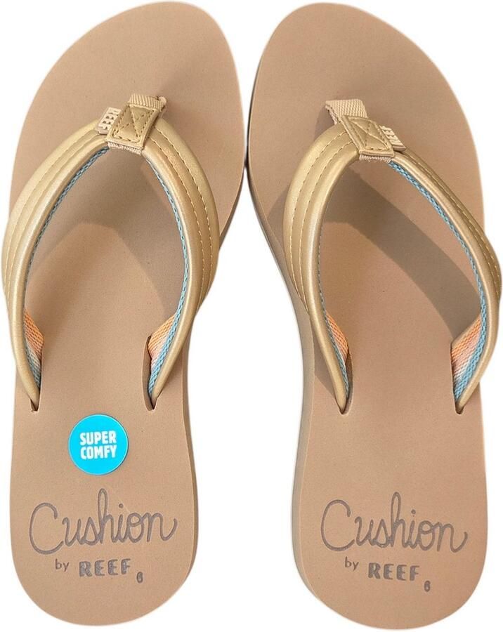 Reef Cushion Breezegolden Hour Dames Slippers Gebroken wit Zand