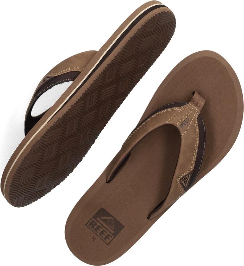 Bruin Tinten Cushion Teenslippers Zomer slippers Heren Cognac - Foto 3