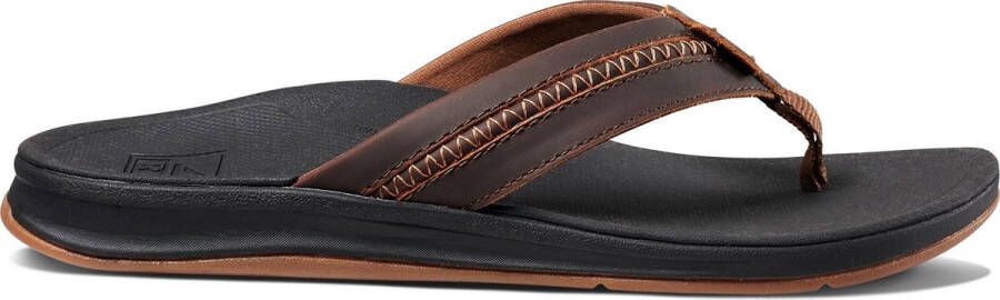 Reef Leather Ortho Coast slippers Black brown Schoenen Slippers Slippers