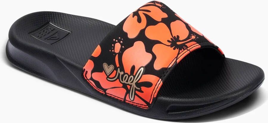 Reef Kids One Slide Meisjes Slippers Zwart Oranje