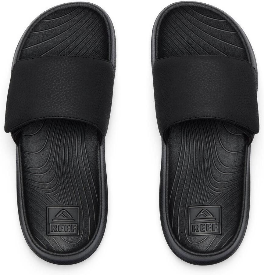 Reef KIDS SALTY SLIDE Zwart Wit Slippers Zwart Wit